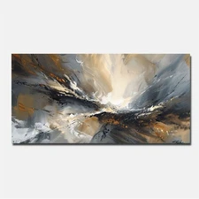 Black Gray Hand Painted Oil Painting On Canvas Home Decor Abstract Wall Art 