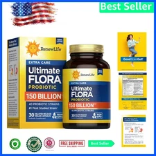 Ultimate Flora Probiotic Supplement for Adults, 40 Strains, 30 Capsules, Non-GMO