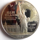 1986 UNITED STATES DOLLAR - ELLIS ISLAND - PROOF SILVER COIN - Lot #b10