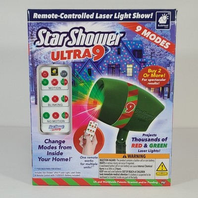 Star Shower Ultra 9 Outdoor Christmas Laser Light Projector Show with Remote