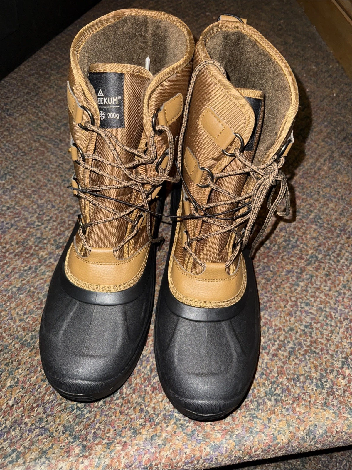 Staheekum Yukon Ankle Winter Boots Black Brown Waterproof Pull On - 13 1906815
