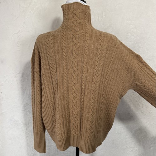 LRL Ralph Lauren Pullover Zopfmuster Wolle Kaschmir M Mock Neck Boxy Oversized - Bild 6 von 17