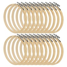 20 PCS 5 Inch Embroidery Hoop, Adjustable Cross Stitch Circle Ring for Craft ...