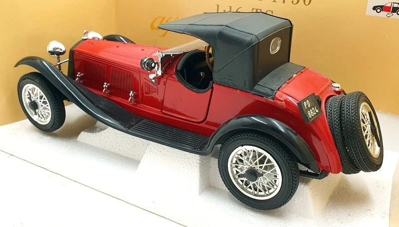 Polistil escala 1/16 diecast TG4 - Alfa Romeo 1750 6C Alfetta - rojo/negro Foto 2 de 4