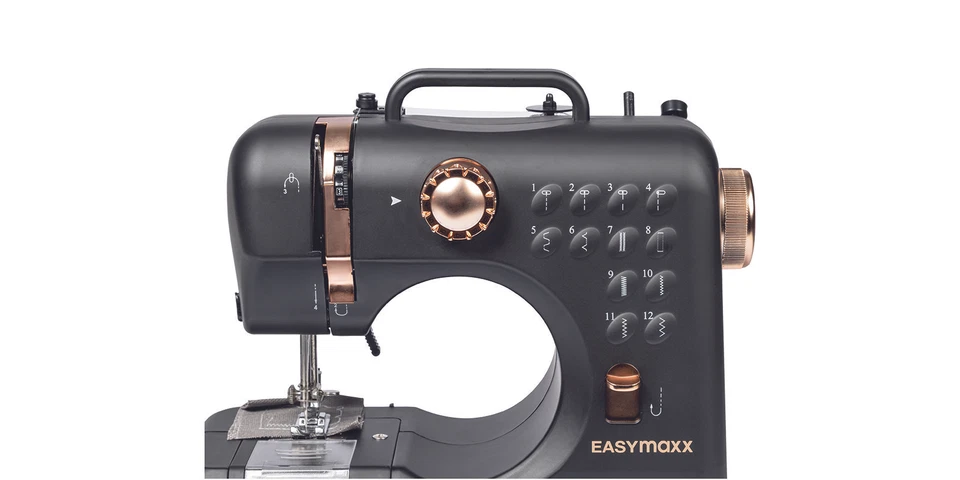 EASYmaxx Kompakt-Nähmaschine 12 Sticharten eingebautes Nählicht Zubehör *B-Ware - Bild 2 von 4
