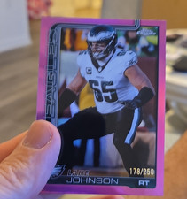 Topps Chrome Lane Johnson Eagles Pink Parallel NFL Card #178/250