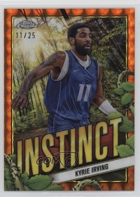 2024-25 Topps Chrome Instinct Orange Geometric Refractor 11/25 Kyrie Irving 1bi0