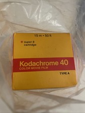 Kodak Kodachrome 40 Super 8 Color Movie Film Cartridge 50 ft KMA 464 Exp 12/1995