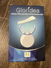 Gloride Teeth Whitening Kit with LED Light , 32 White Strips for Sensitive Tee