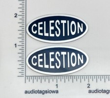 Celestion Speaker Badge Oval Logo Emblem Custom Made Aluminum PAIR