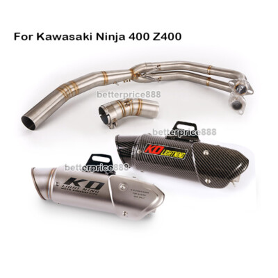 For Kawasaki Z400 Ninja 400 2017-2022 Exhaust System Link Muffler With DB Killer