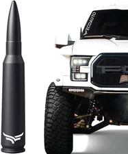 50 CAL BADASS BULLET ANTENNA® FORD F150 RAPTOR RAM BRONCO ANTI-THEFT MATTE BLACK