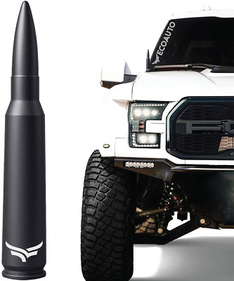 50 CAL BADASS BULLET ANTENNA  FORD F150 RAPTOR RAM BRONCO ANTI-THEFT MATTE BLACK