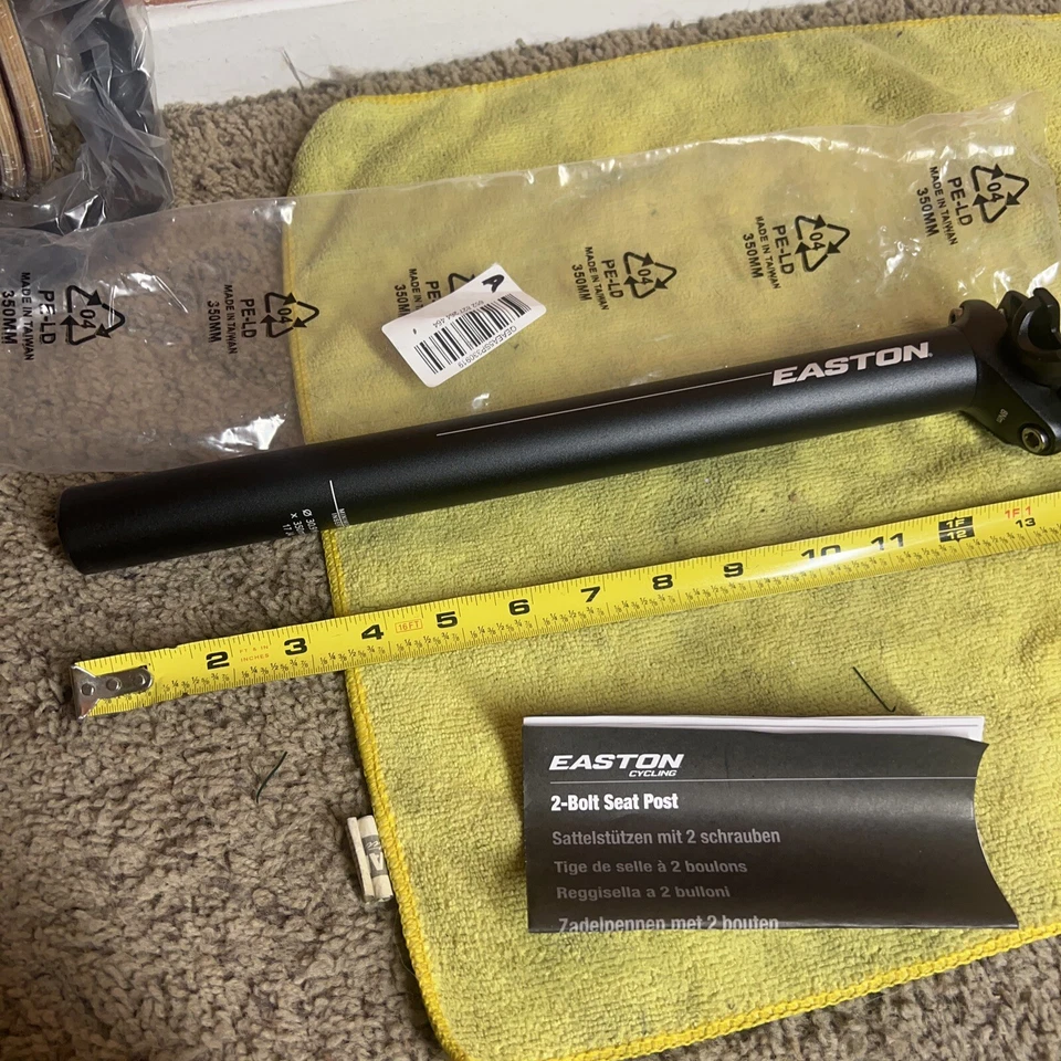 NUEVA tija de sillín Easton EA50 27,2 x 350 mm (10 mm de desplazamiento) negra EA50 ALEACIÓN tija de sillín Foto 3 de 4