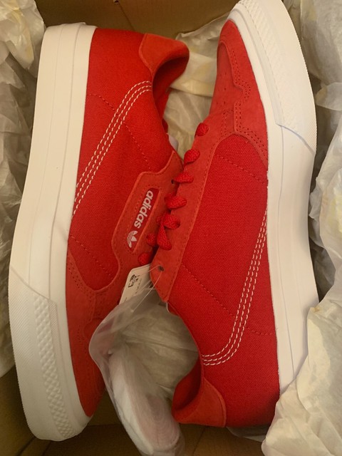 adidas continental vulc red