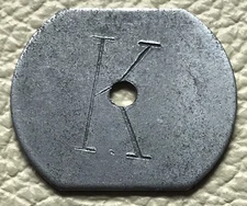 TOOL BRAND with Hole in Centre ⌀ 3.3mm, Hallmark "K"