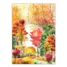 Michel Design Works Cotton Kitchen Tea Towel Fall Autumn Orchard Breeze - NEW