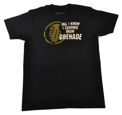 Grenade Eduactor Black Graphic Discounted Men's SS T-Shirt