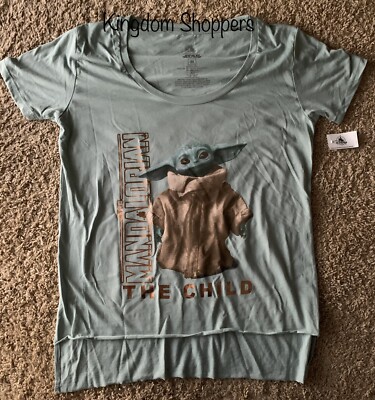 Disney Parks Grogu The Child Baby Yoda Star Wars Mandalorian Women’s Shirt L