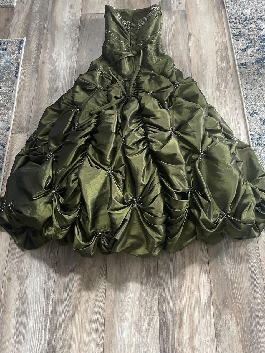 Flirt by Maggie Sottero Olive Green Quinceanera or Prom Dress Size 6 | eBay Flirt by Maggie Sottero Olive Green Quinceanera or Prom Dress Size 6 | eBay