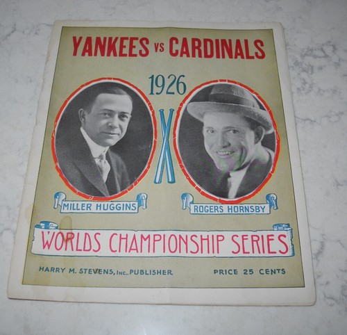 1926 New York Yankees Cardinals World Series Baseball Souvenir Scorecard Program
