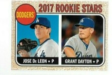 2017 Topps Heritage Dodgers Rookies Jose De Leon/Grant Dayton #83