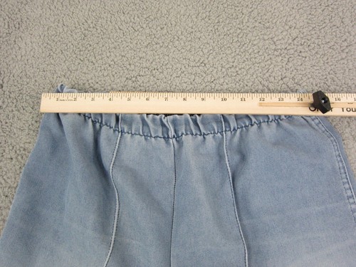 Vintage Sears Pants Womens 14 Blue Light Denim 70s Disco Ladies Worn Made in USA - Picture 7 of 17