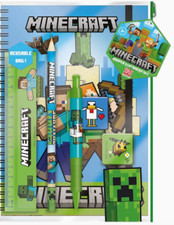 Minecraft Notebook and 6 Piece Stationery Set - School Supplies