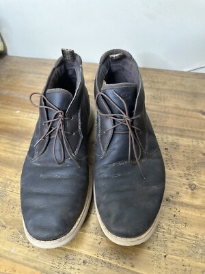 UGG Union Chukka Waterproof Boots Dark Brown Leather Lace Up Casual Size 8.5 s-l400.jpg main image 4