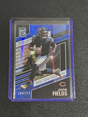 2022 Donruss Elite Status Sparkle Justin Fields 190/275 Chicago Bears #20 TC2