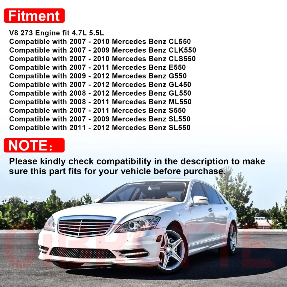 Colector de admisión para Mercedes CL550 CLK550 E550 G550 GL550 ML550 S550 SL550 V8🏅 Foto 3 de 4