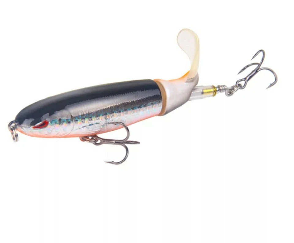 Largemouth bass pike Soft rotating tail top water fishing lures 8-pack lot  - Image 3 of 4