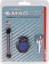 Mag-Lite Accessory Kit w/ AA Mag-Lites Lens Cap Colored Lenses Clip Lanyard Loop