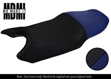 FITS YAMAHA FZ6 FAZER 600 04-09 DUAL CUSTOM VINYL SEAT COVER BLACK & NAVY BLUE