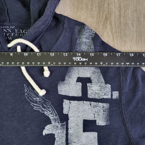 American Eagle Outfitter Womens Hoodie Blue Size m/m Grafic Front Light weight - Picture 8 of 17