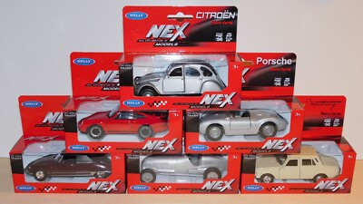 6 x WELLY NEX Modelle - Wartburg Citroen 2CV DS 19 Mercedes-Benz 2 x Porsche SET