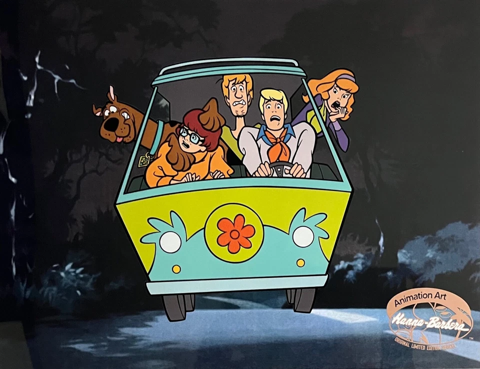 Máquina misteriosa Scooby Doo Sericel dibujos animados animación arte cel Hanna Barbera 11x14 Foto 4 de 4