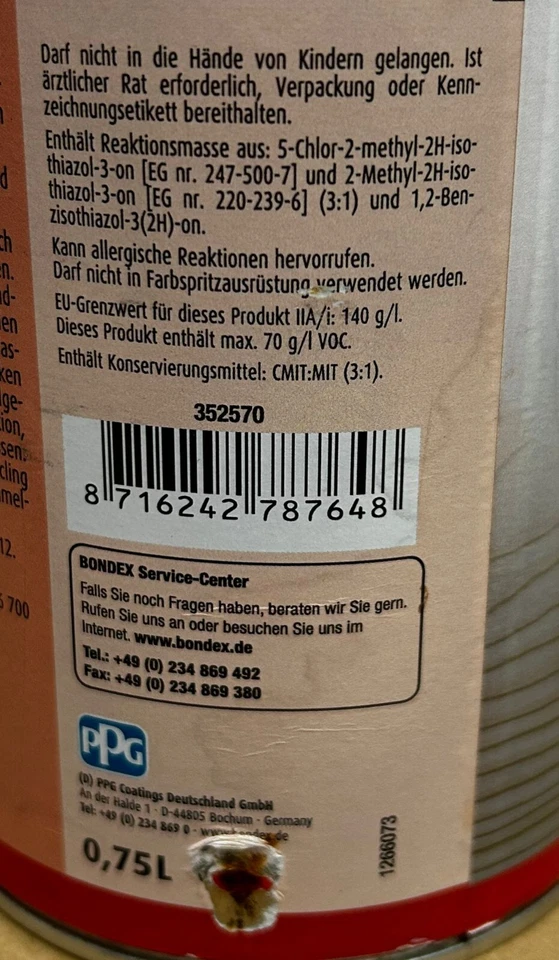 BONDEX Holzlack transparent 0,75L Klarlack strapazierfähig für Innenraum Möbel - Bild 2 von 4