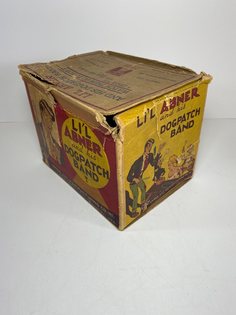 1945 Lil Abner Dogpatch Band Tin Litho Windup Unique Art Co