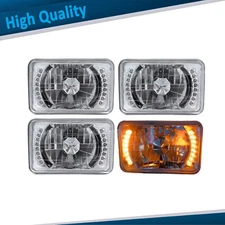 4pcs 4x6'' Led Headlights HALO Fit For 1980-1986 Chevrolet C10 C20 C30 K10 K20