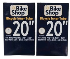 Lot of 2 Bike Shop Bicycle Inner Tubes 20" Schrader 1.75"-2.25" Width BMX Kids