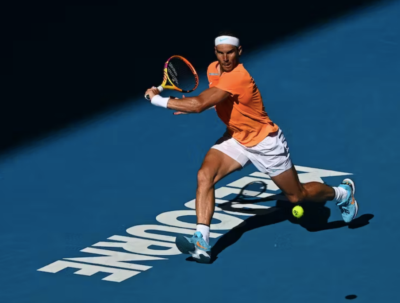 NIKE RAFAEL RAFA NADAL SHIRT ORANGE BLUE BULL ADV AUSTRALIAN OPEN