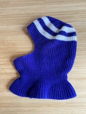 Vintage Child s Knit Robber Ski Mask 1 Hole Balaclava 80s 90s
