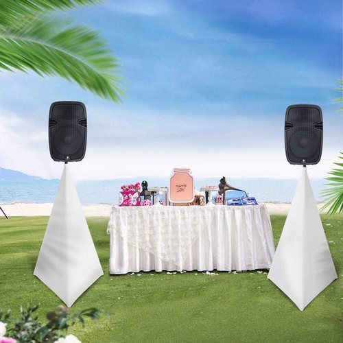 proreck Speaker Cover Tripod Stand Skirt Skrim 360 Degree Cover White One Pack - Picture 6 of 6