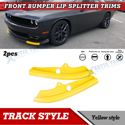 Yellow Front Bumper Corner Decor Cover For Dodge Challenger RT SRT GT 2015-2024