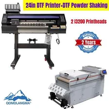 24inch DTF Printer & DTF Powder Shaking with Dual Epson I3200-A1 Printheads