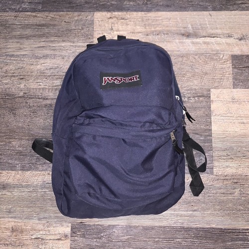 Vintage Jansport Backpack Navy Bookbag 