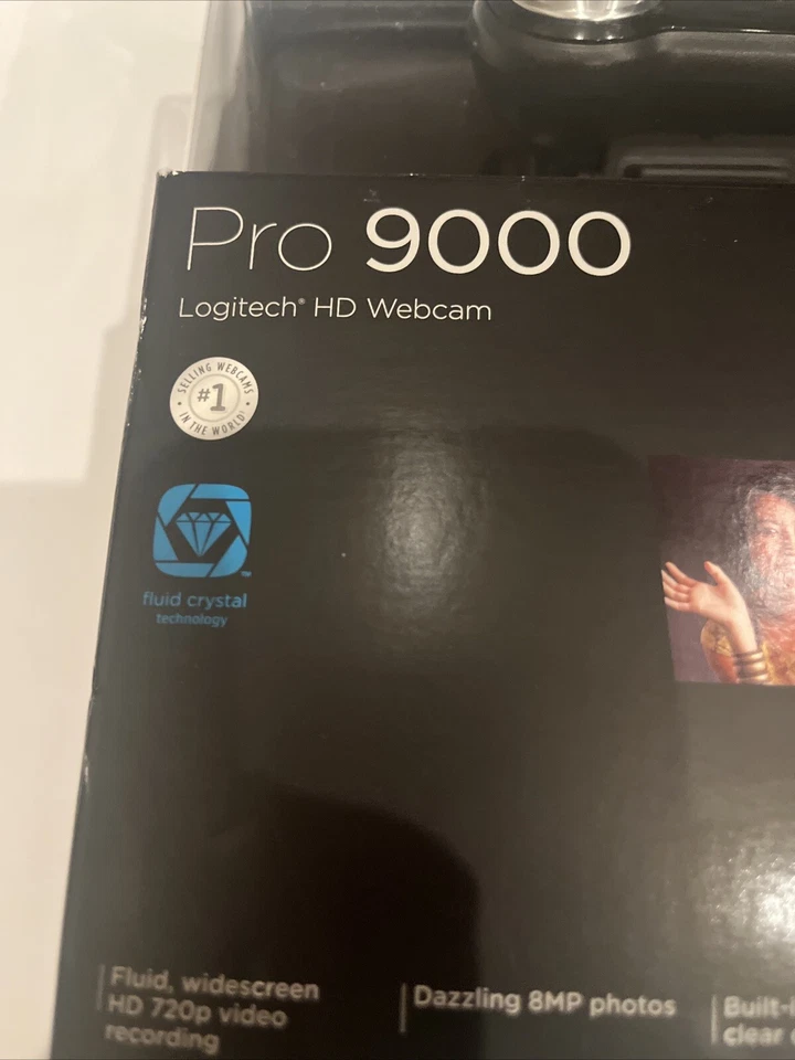 Logitech HD Webcam Pro 9000 Carl Zeiss Optics *New & Factory Sealed* - Image 2 of 4