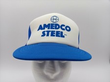 Sportswear AmedCo Steel Vintage Blue Trucker Hat Cap Mesh Adjustable Snap Back