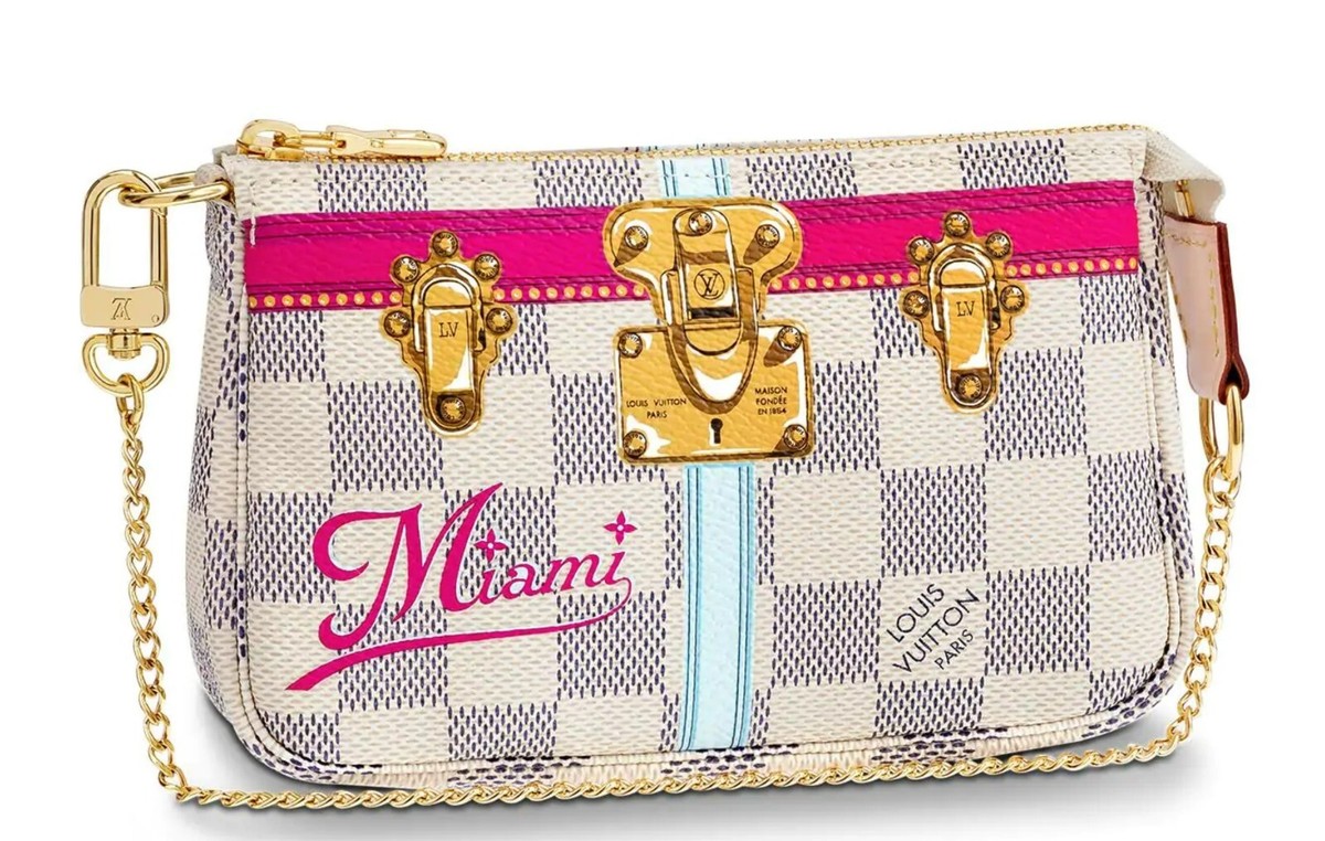 Louis Vuitton Miami Chain Pochette MINI Summer Trunks Damier Azur